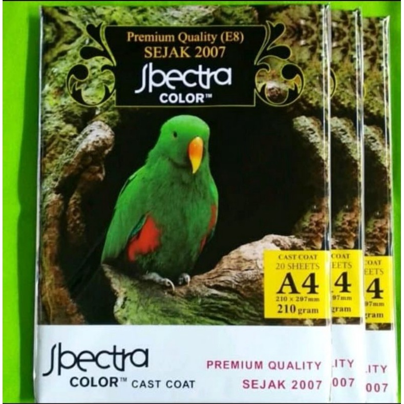 

SPECTRA GLOSSY FOTO PAPPER 210/230/260GSM A4 20 LEMBAR PAPPER SPECTRA / KERTAS FOTO SPECTRA