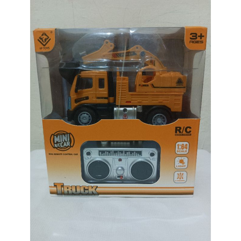 mainan mini remote control car Construction Engineering Mini RC Truck Series 1:64 R/C