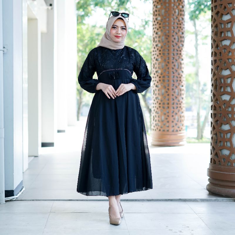 Gamis Kombinasi Brukat