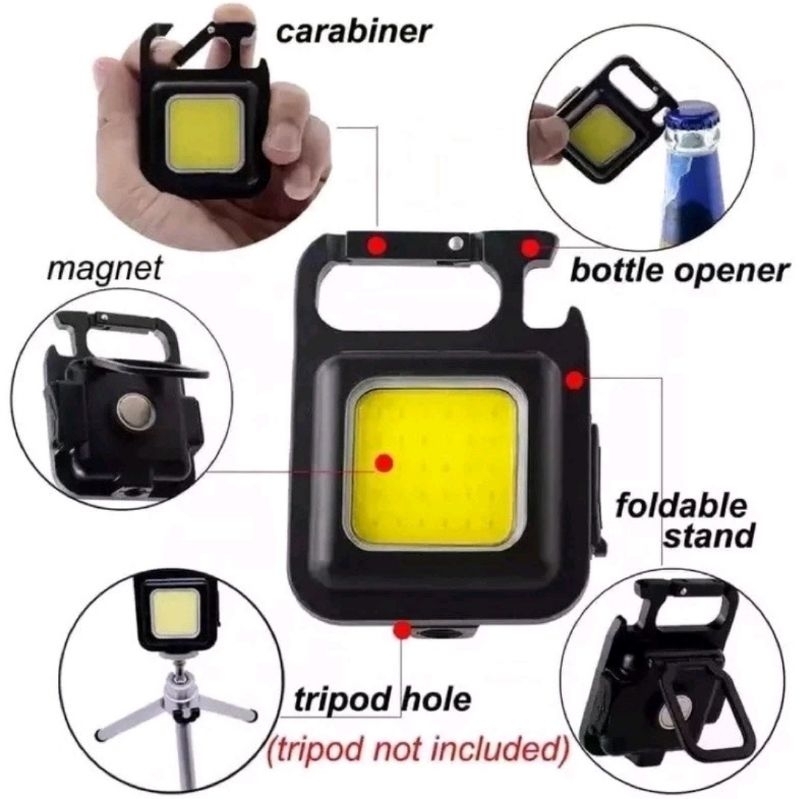 LAMPU LED GANTUNGAN KUNCI MULTIFUNGSI / LED EMERGENCY / LAMPU CAS USB