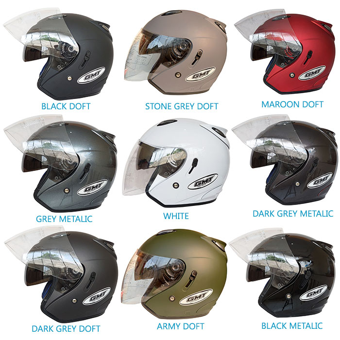 HELM SEPEDA MOTOR HELM HALF FACE GMT/HELM DOUBLE VISOR/HELM MOTOR SNI/HELM MURAH/HELM PRIA DEWASA