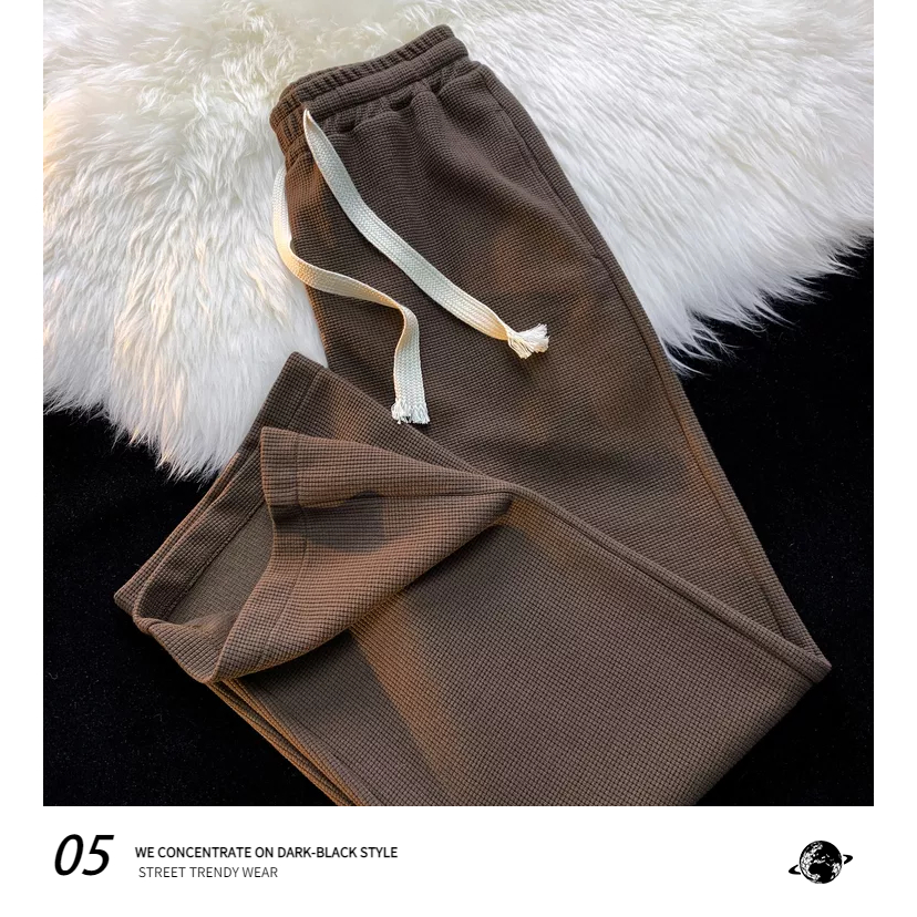 【wanita_id】Loose Pants Celana Joooer wanita - Celana Kulot Wanita/Casual Wide Leg Waffe ooge