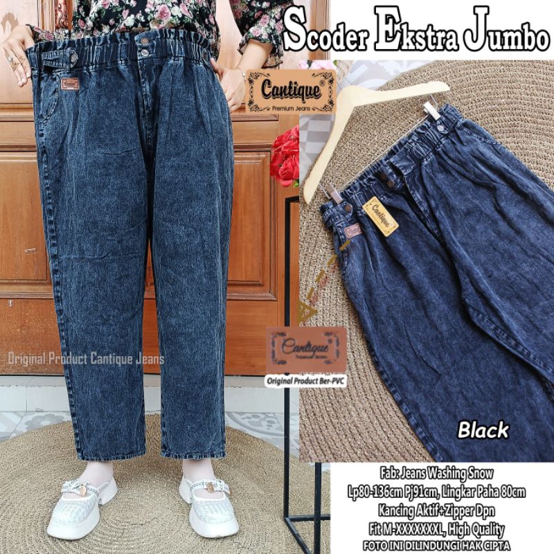 SCODER PANT / CELANA WANITA / CELANA DENIM BY CANTIQUE