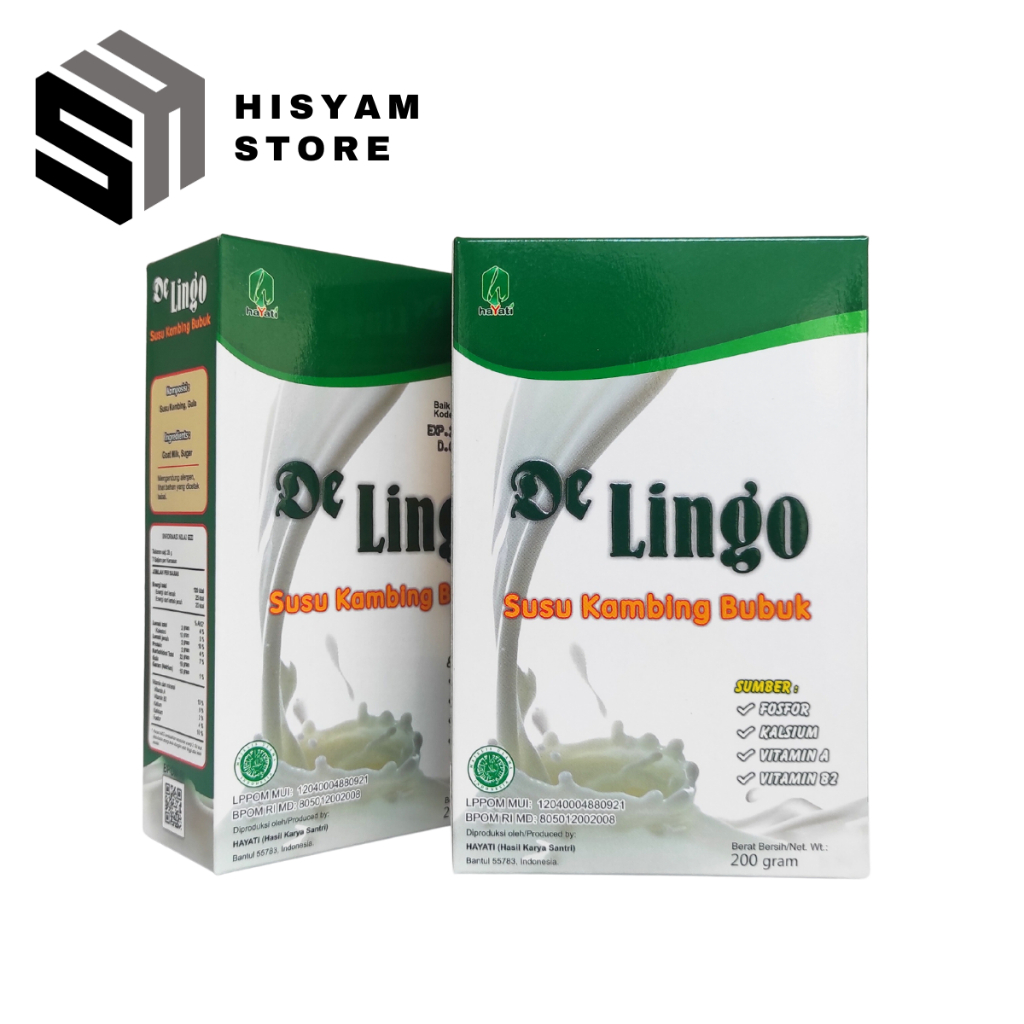 

De'Lingo Susu Kambing Bubuk 80% Kualitas Tebaik Kemasan 200 Gram
