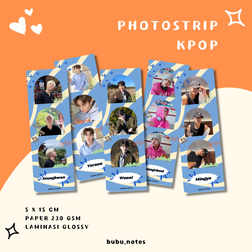 SVT/17 Photostrip Kpop Photo Idol Merchandise Photobox Photobooth Fankit