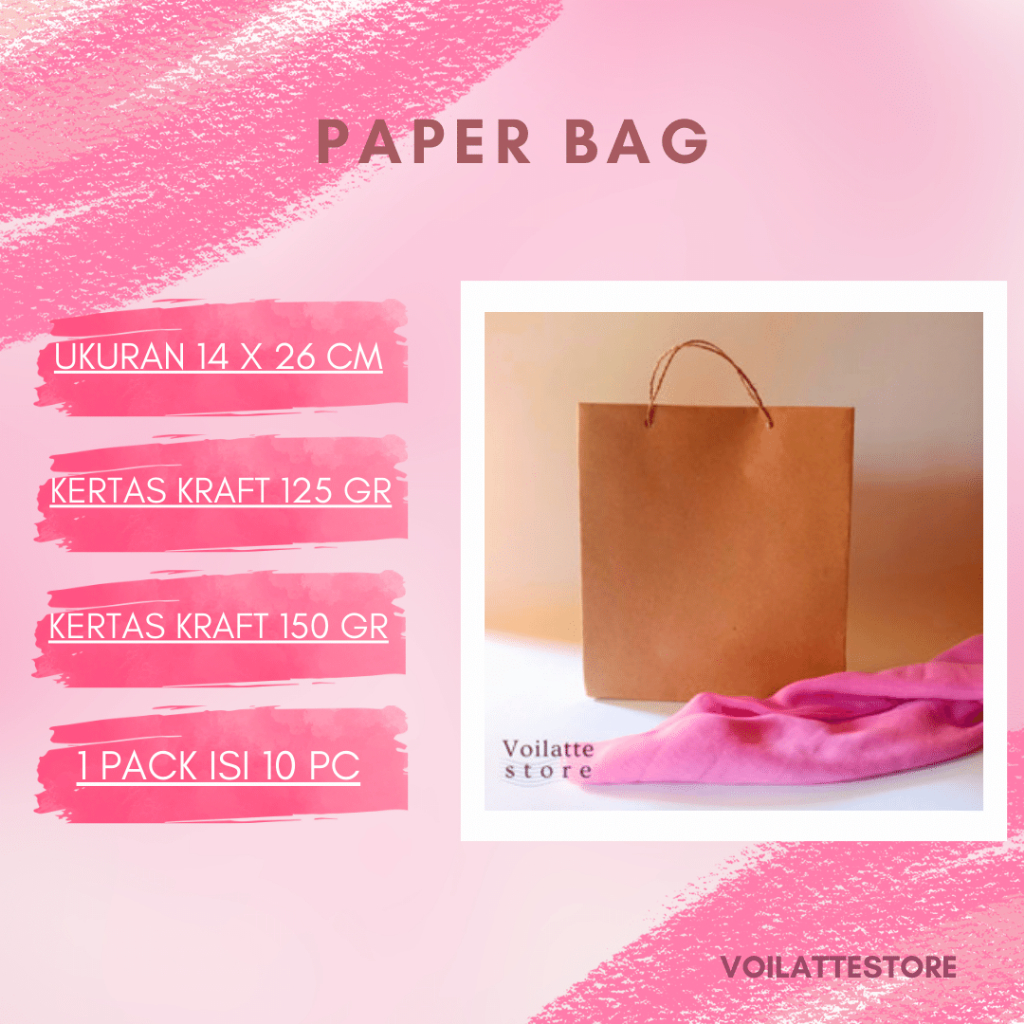 

STR012 - [ISI 10 PC] Paperbag Packing Kantong Bungkus Samson / Custom Paperbag Samson Packing