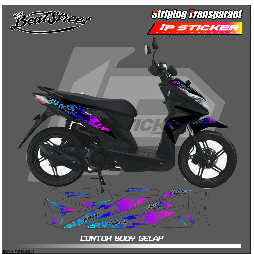 BEAT STREET (COD) STIKER STRIPING BEAT STREET- STIKER STRIPING MOTOR HONDA BEAT STREET STIKER LIST S