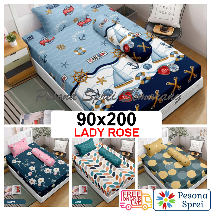 SPREI LADY ROSE 90x200 / SPREI LADY ROSE SINGLE / LADY ROSE SPREI 90x200