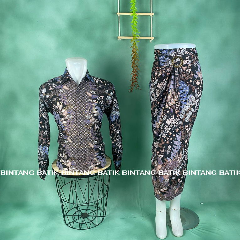 KEMEJA BATIK ROK BATIK BATIK COUPLE ROK PLISKET BATIK PASANGAN