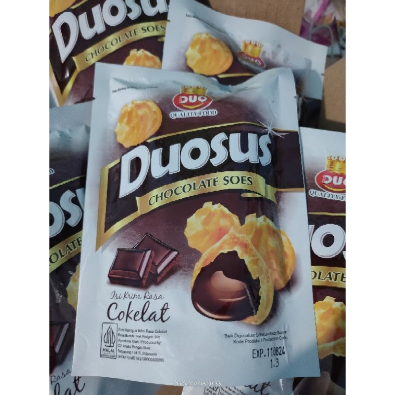 

Duosus snack soes kering rasa coklat/Blueberry/vanilla