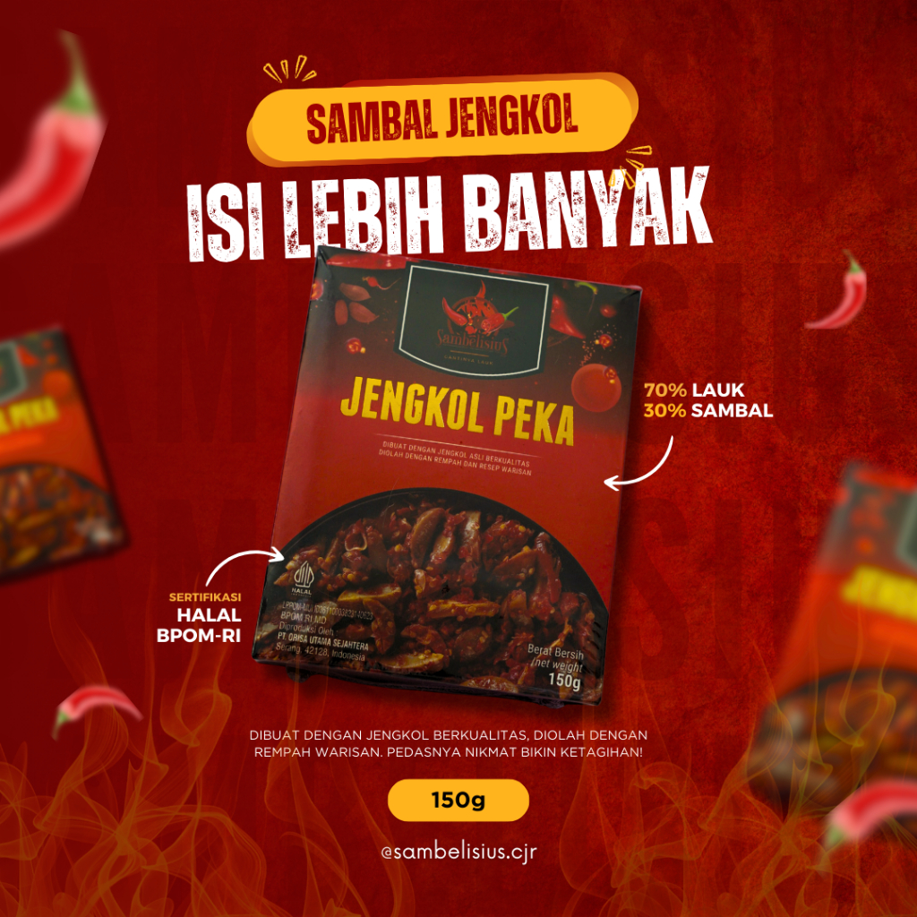 

YEAR END SALE Sambelisius - Jengkol Peka (150g) | Sambal Jengkol Premium
