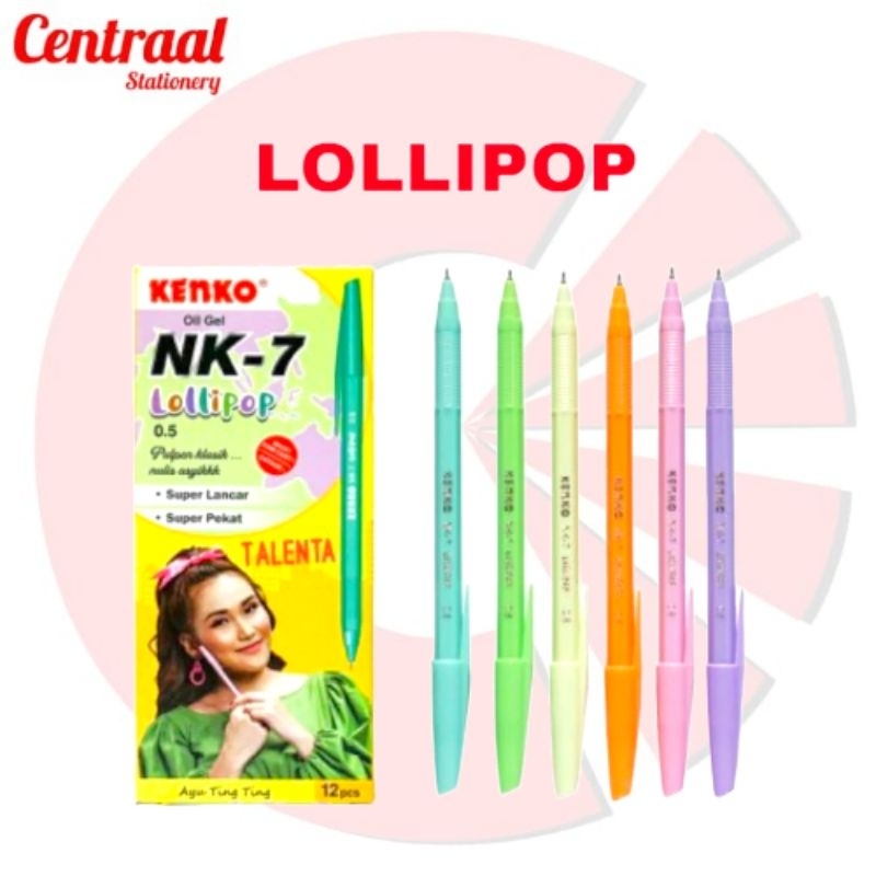 

Bolpoint Kenko NK-7 Lolipop 0.5mm ( 1Dzn / 12Pcs )