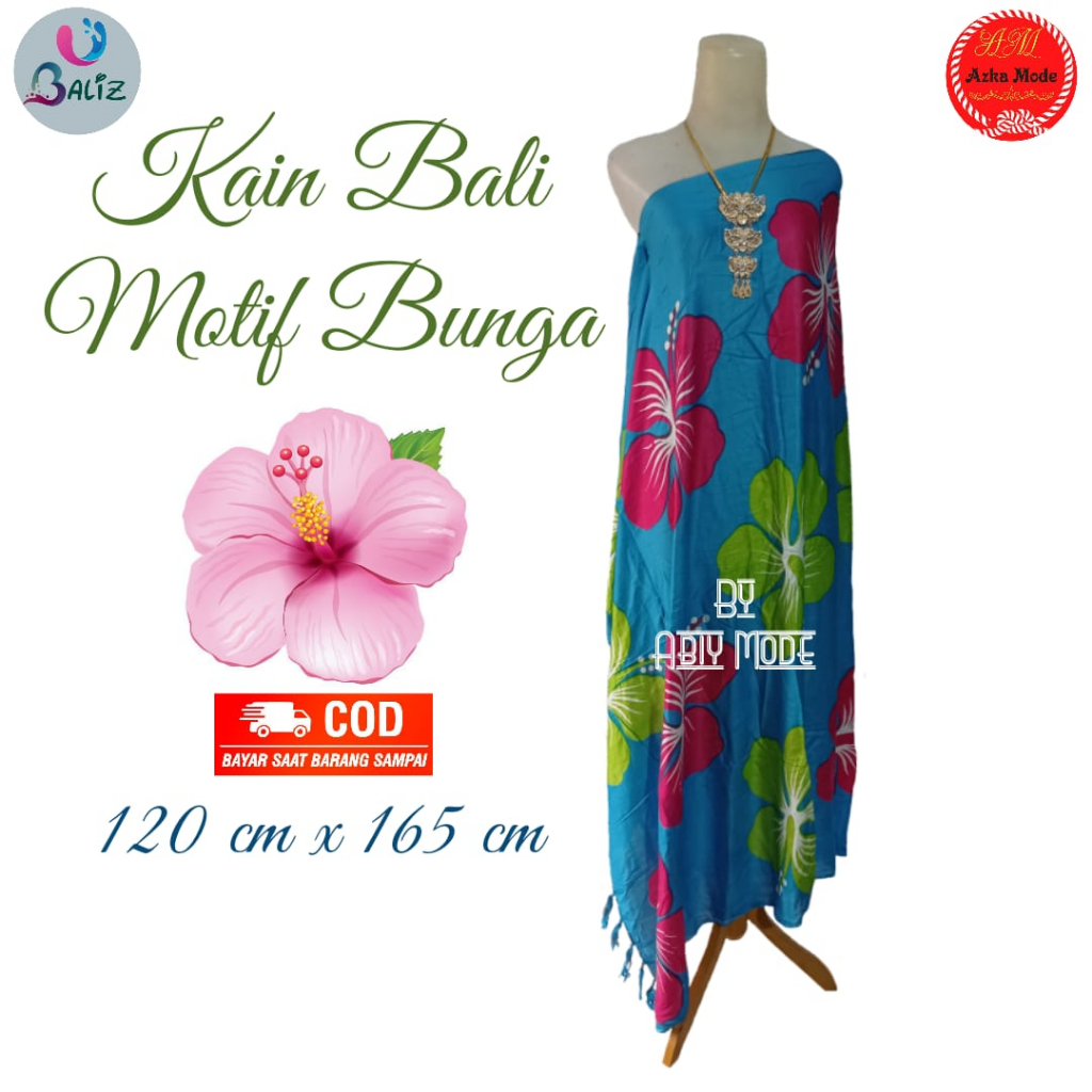 kain pantai motif BungaBesar - sarung pantai bali - kain pantai bali - sarung bali - selendang bali 