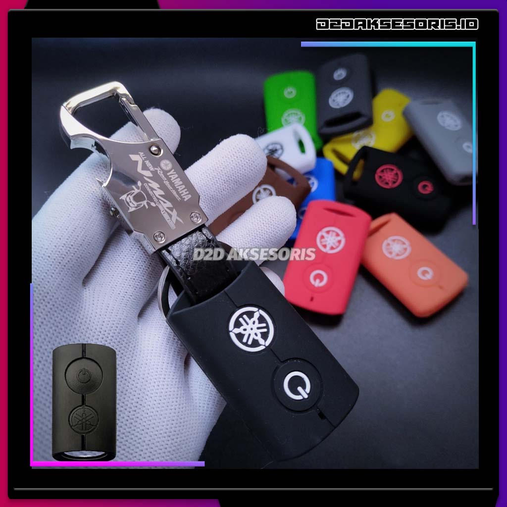 Gantungan kunci kulit remote keyless motor yamaha all new nmax