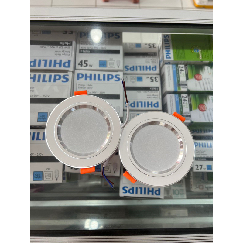 lampu downlight 3 warna / lampu downlight 5w / lampu hias plafon rumah / lampu plafon gypsum / lampu
