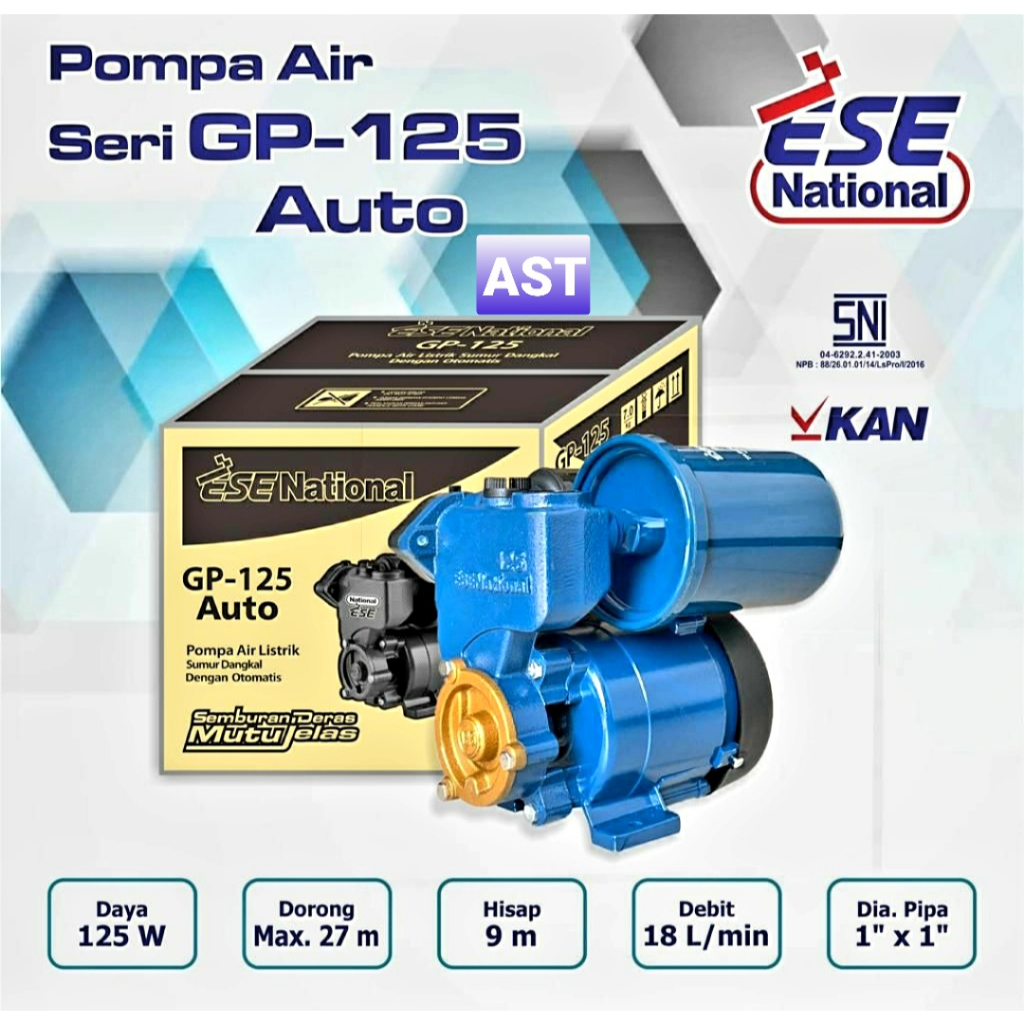 POMPA AIR LISTRIK SUMUR DANGKAL GP 125 AUTO / ESE NATIONAL