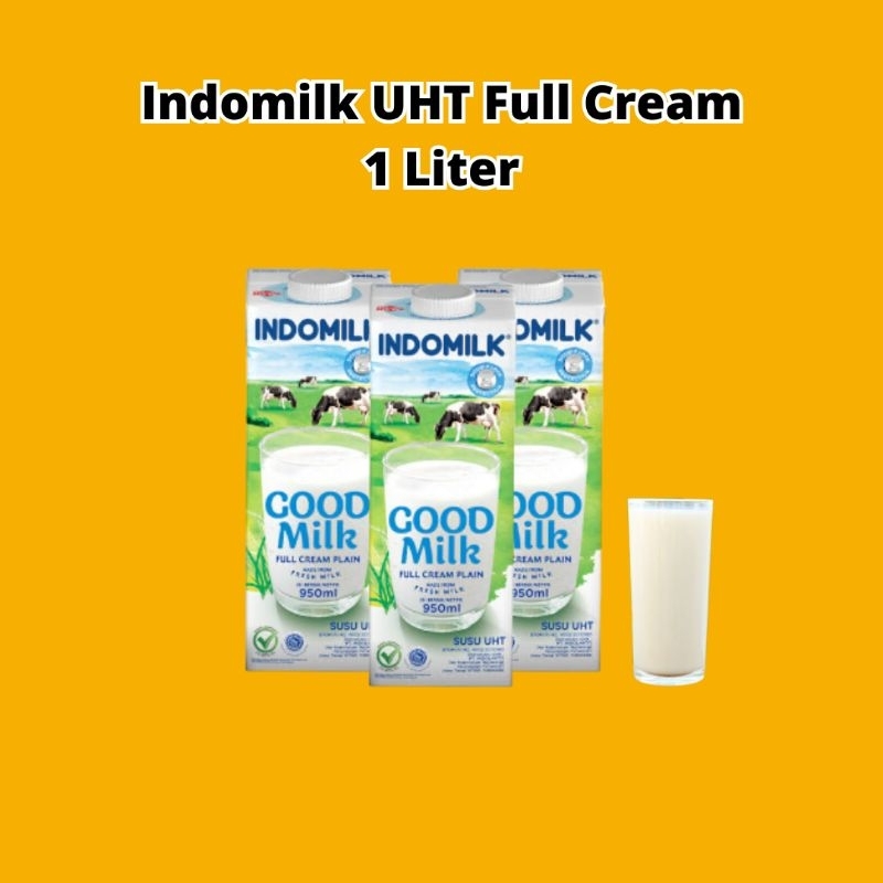 

Indomilk UHT Full Cream Plain 1 Liter, murah berkualitas dan sehat bergizi