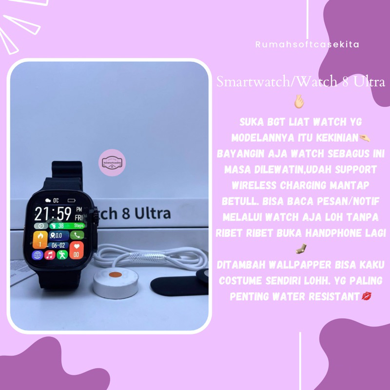 SMARTWATCH/IWO/WATCH 8 ULTRA || SERIES 8 JAM TANGAN PINTAR