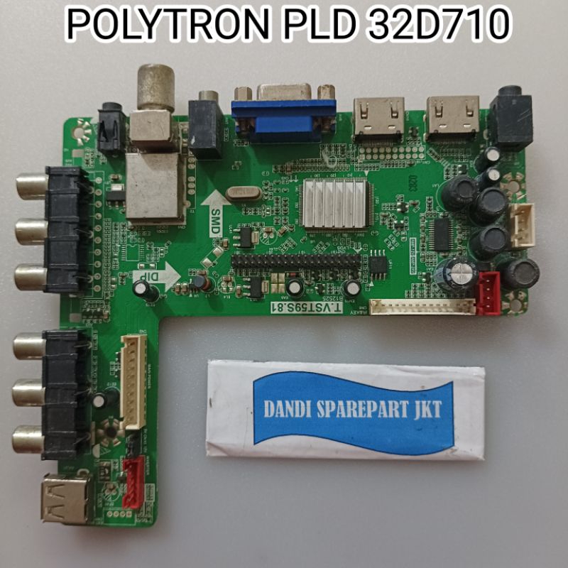 MAINBOARD POLYTRON MB POLYTRON PLD 32D710 - MAINBOARD TV LED - MESIN TV - MOBO