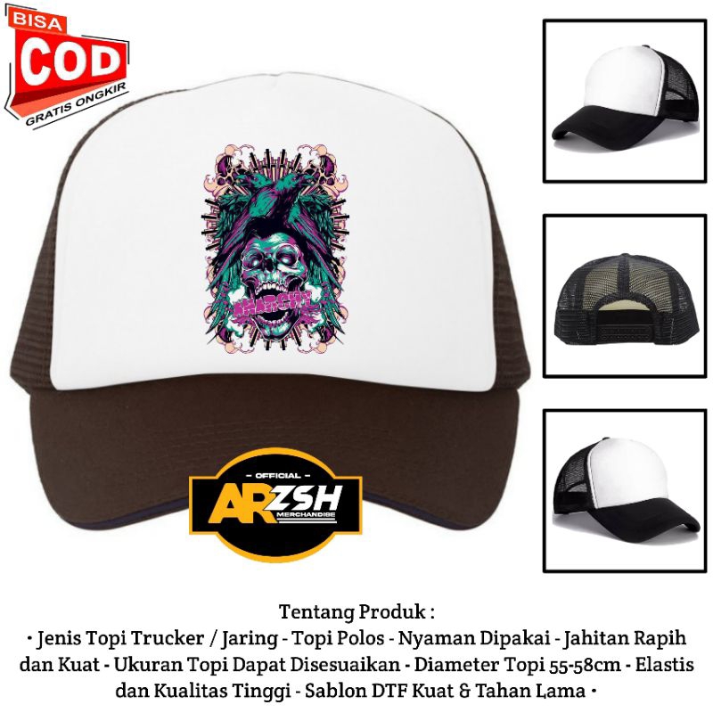 Topi Trucker Jaring Band Metal | Hat Trucker | Topi Band Metal Pria | Topi Pria | Topi Distro