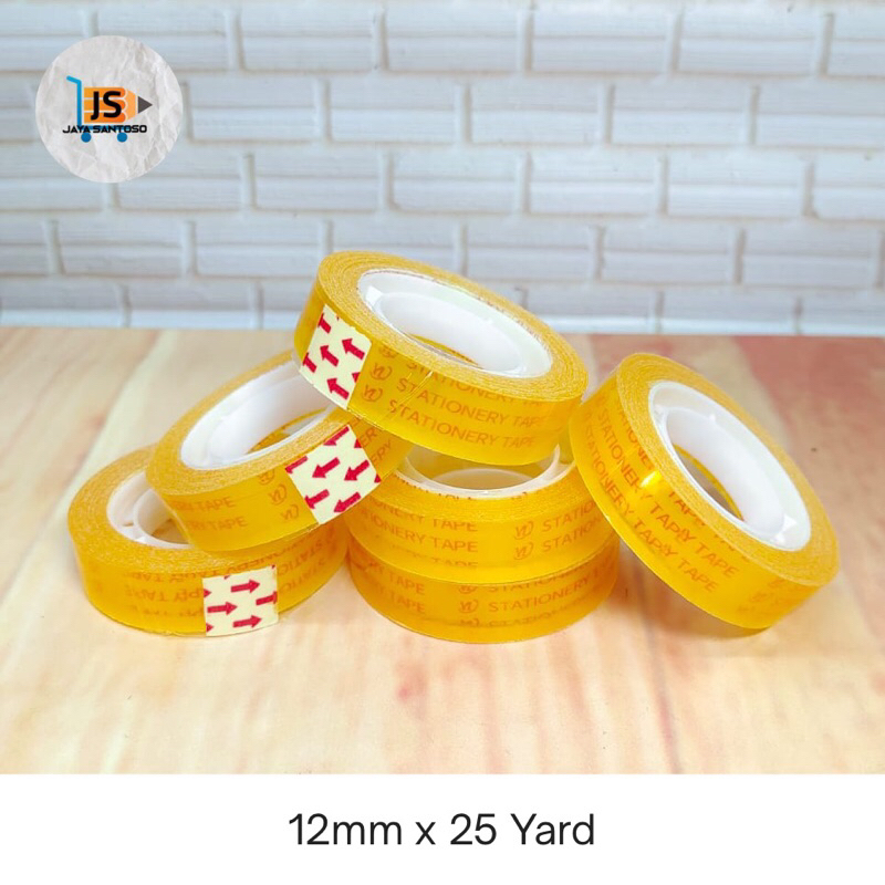 

1 Slop (12 Pcs) Isolasi / Selotip bening 12mm 25 Yard