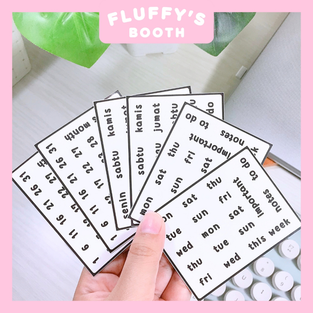 

Sticker Aesthetic Monthly Weekly Planner Journal Tumblr Stiker Deco Dekorasi Lucu