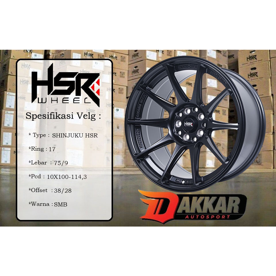 velg mobil ring 17 hsr shinjuku r17 buat veloz civic ft86 altis innova
