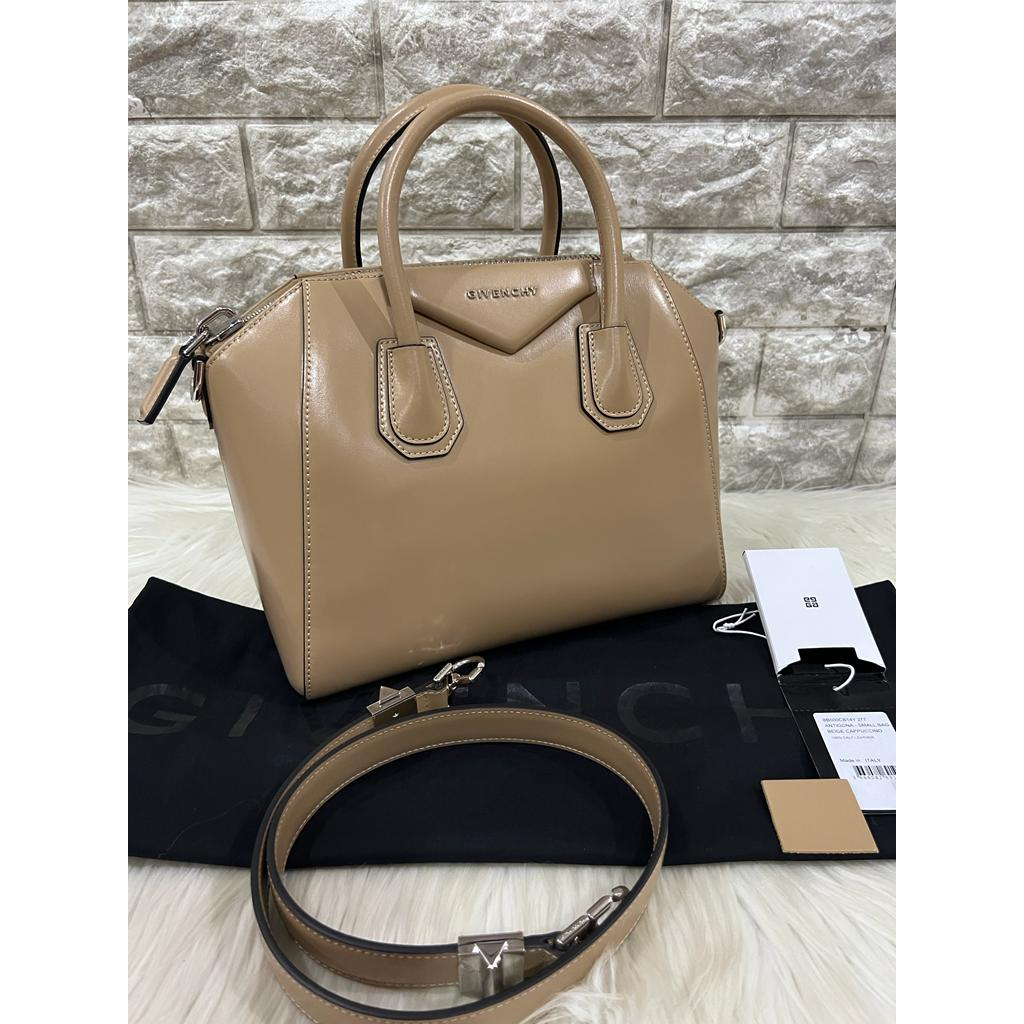 G*v*nchy Small Antigona Beige 2021 Excellent Tas Wanita Authentic Bag Original Branded Preloved