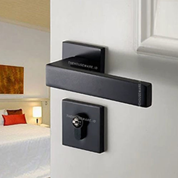 Kunci Pintu Full Handle Set Gagang Pintu Minimalis Black Doff Premium