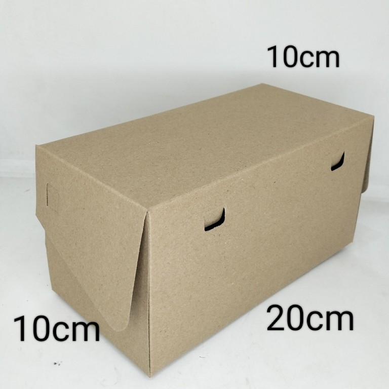 

10pcs Kotak Bomboloni Box Kraft 20x10x10cm Non Laminasi