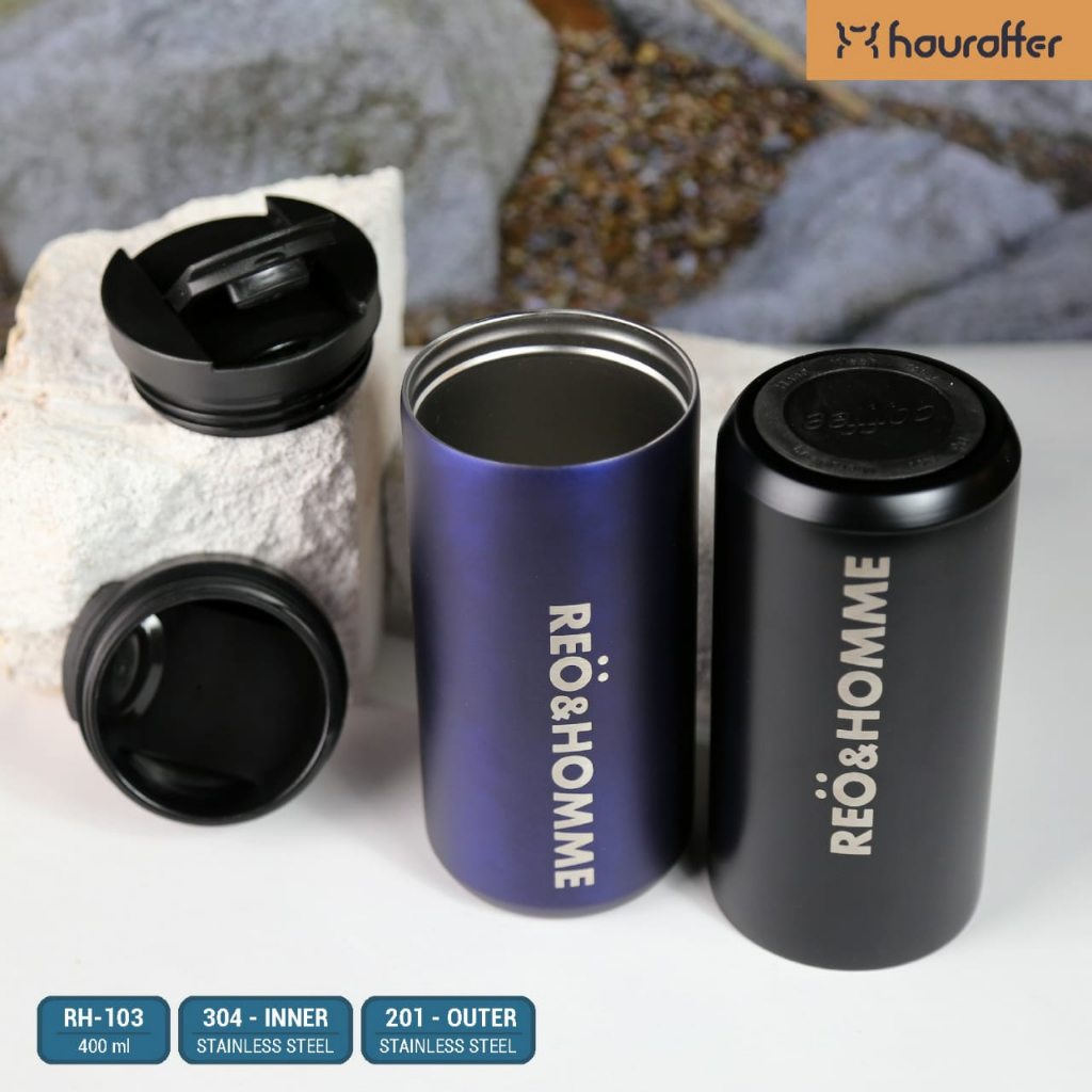 Houroffer Botol Minum Thermos Kopi Dan Teh RH-103 Vacuum Flask Anti Panas Dan Dingin 400ml