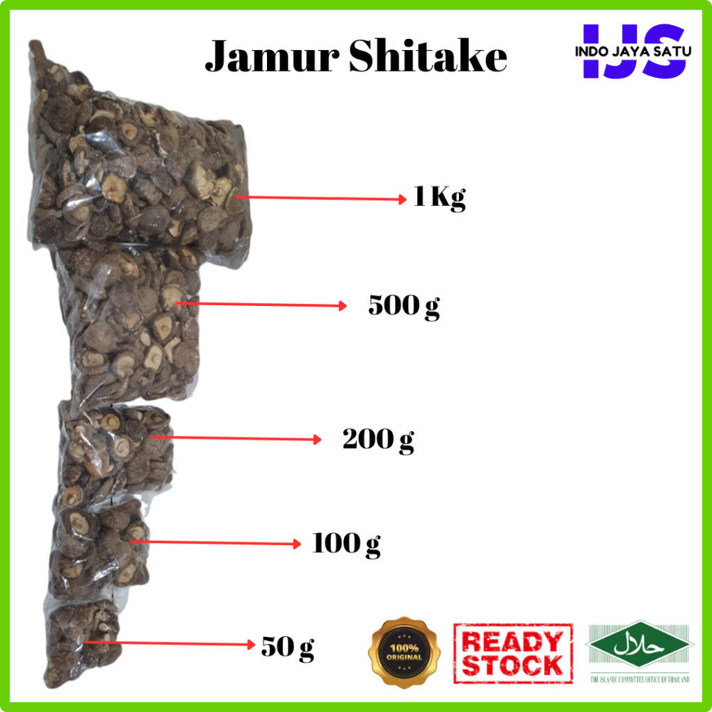 

Jamur Shitake Kering 200gr Dried Shitake Mushroom Jamur Hioko Tongku Shianku Xiangku 200 gram