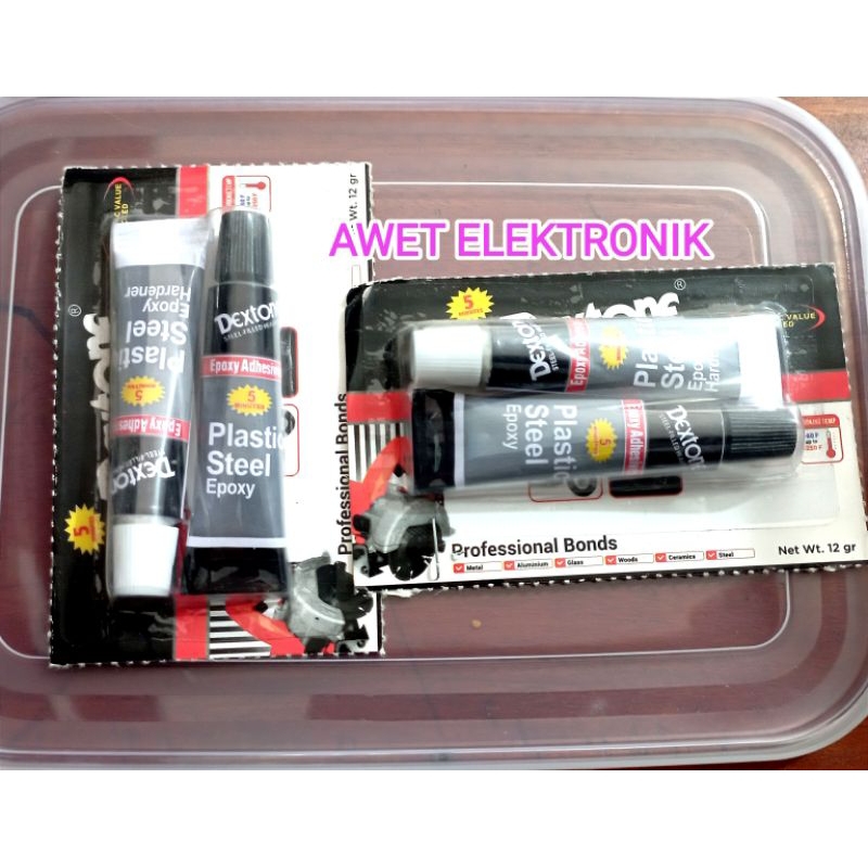 lem Dextone epoxy adhesive plastic steel lem dextone hitam lem besi 5 menit