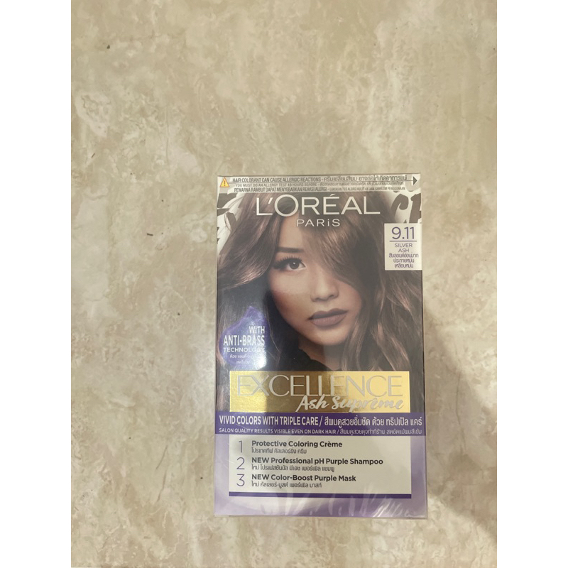 cat rambut abu-abu Loreal Paris Ash supreme 9.11 silver ash