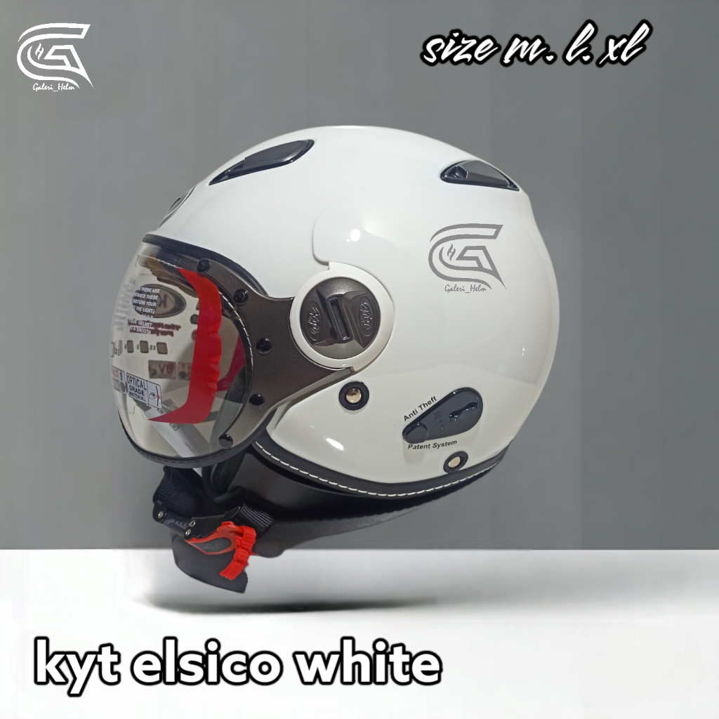 HELM KYT ELSICO WHITE SOLID|PUTIH POLOS KYT RETRO