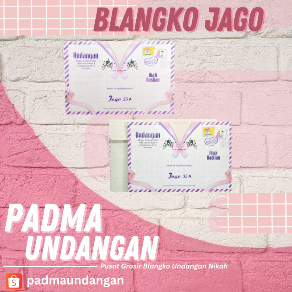 Blangko Undangan Jago 35 | Pusat Grosir Blangko | Padma Undangan