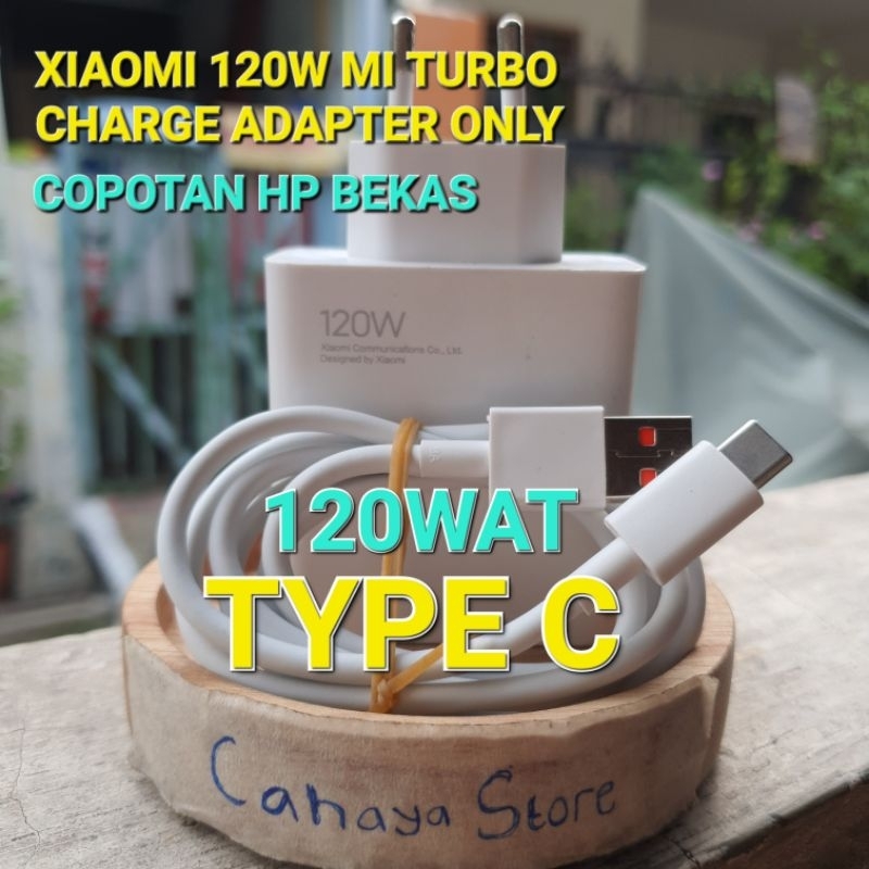 Charger XIAOMI 6A 120Wat COPOTAN BEKAS MI TURBO CHARGE / HYPER CHARGE 11tPro 12Pro 12Pro Plus Mix 4 