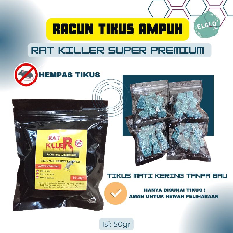 Racun Tikus Ampuh Mati Kering Rat Killer Super Premium