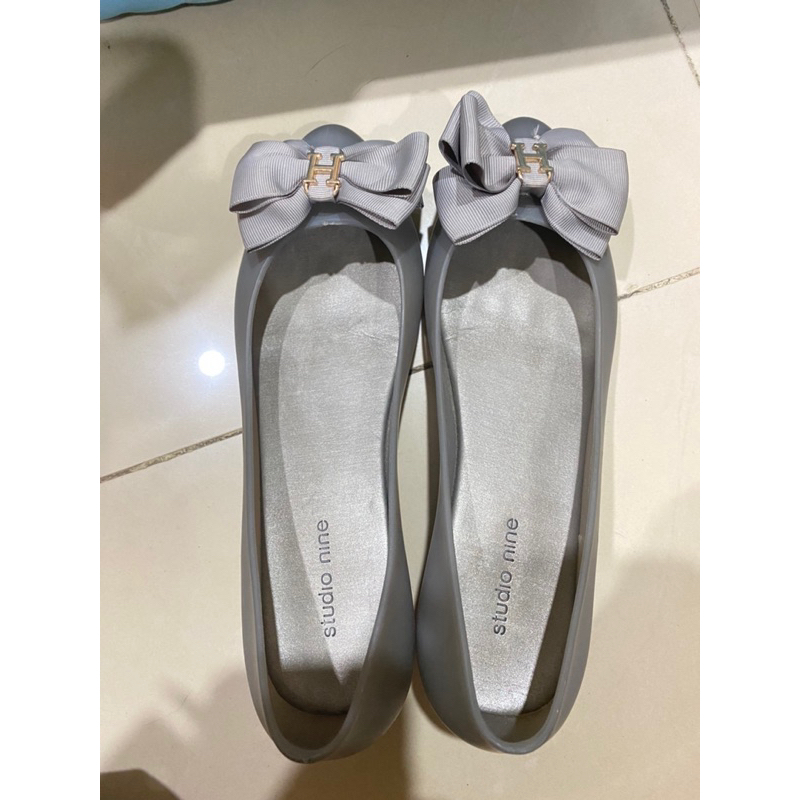 STUDIO NINE WEDGES JELLY SHOES SNL 10085 GREY