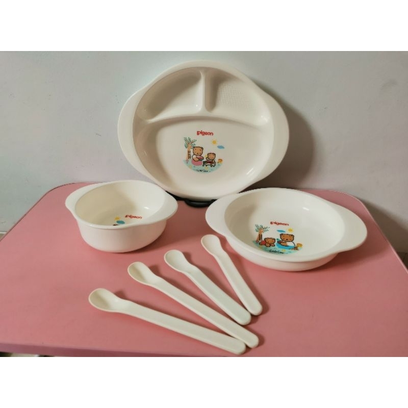 SET ALAT MAKAN BAYI PIGEON / PERLENGKAPAN MAKAN PIGEON / PIGEON 7in1 PRELOVED