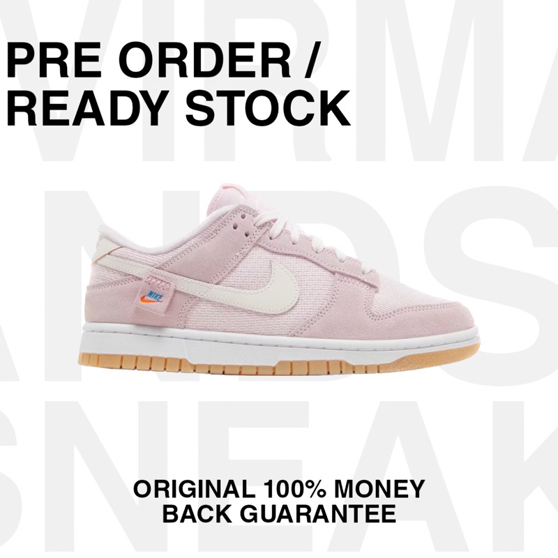 Nike Dunk Low Teddy Bear Pink [ Womens ] Original 100% Sneakers Resmi