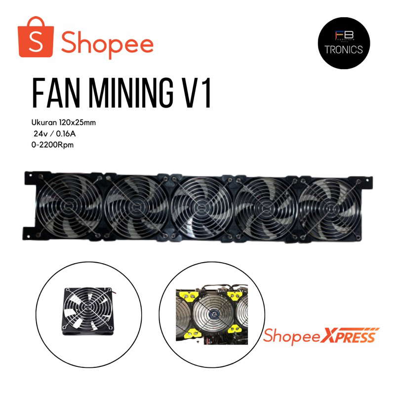 fan mining v2 3800rpm 12cm 120mm cooling mining rig