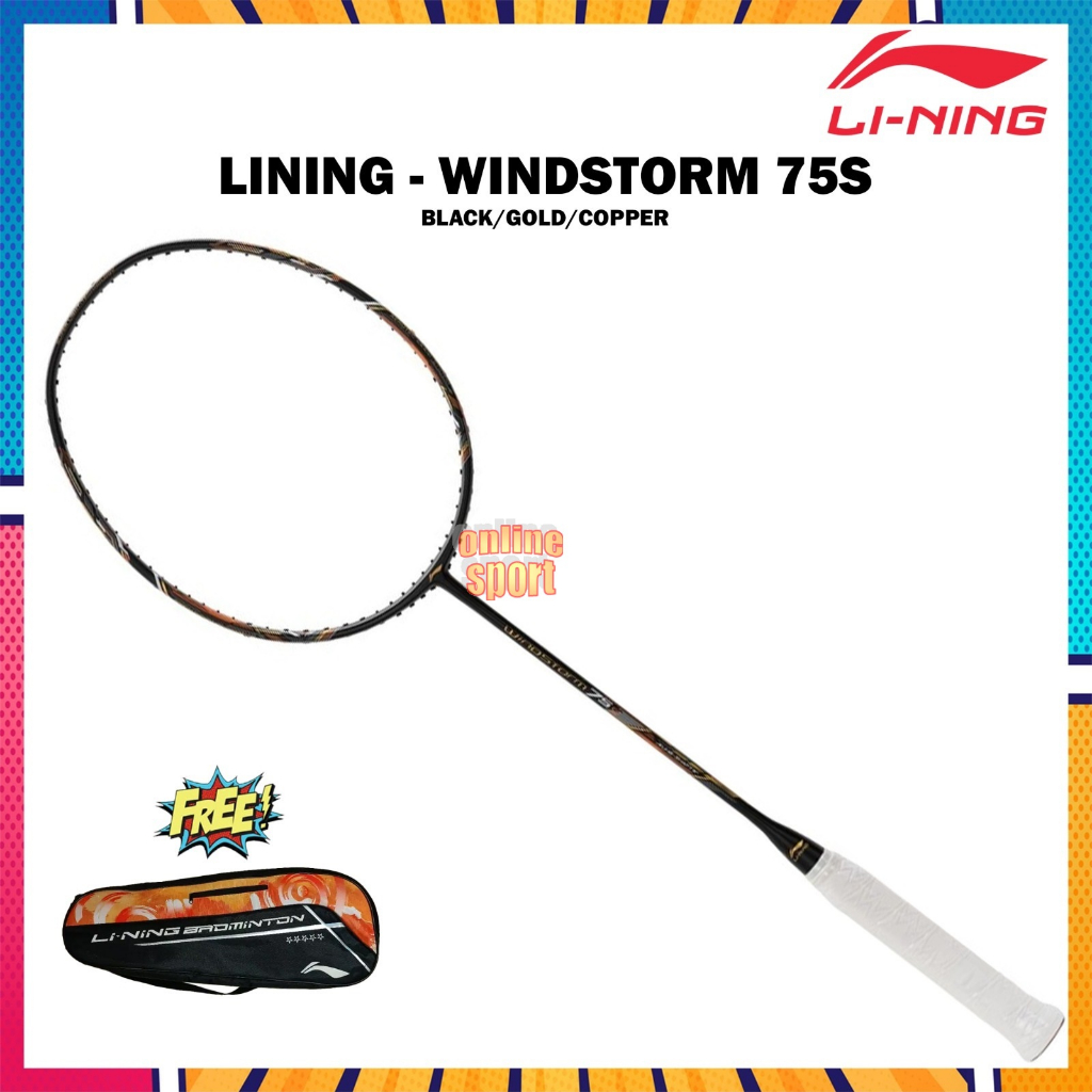 LINING Windstrom Windstorm 75 S / WS 75S Raket Badminton - Original