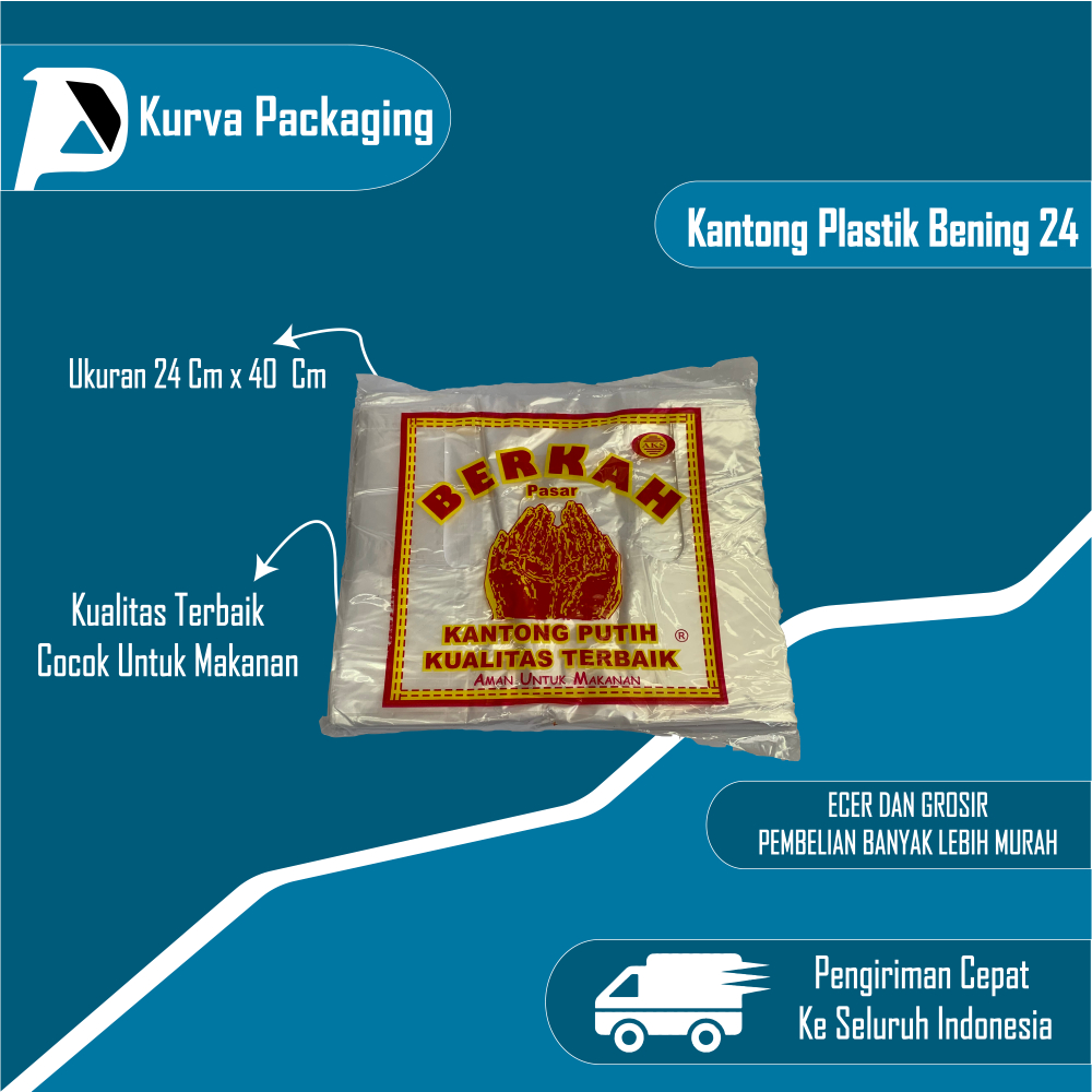 KANTONG PLASTIK BENING / KRESEK BENING /KRESEK BERKAH - UKURAN 24