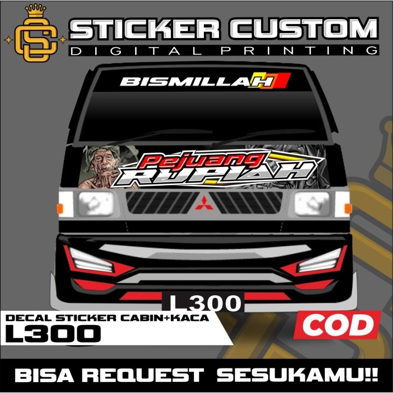 Stiker Kabin PickUp L300.Bisa Request Sesukamu