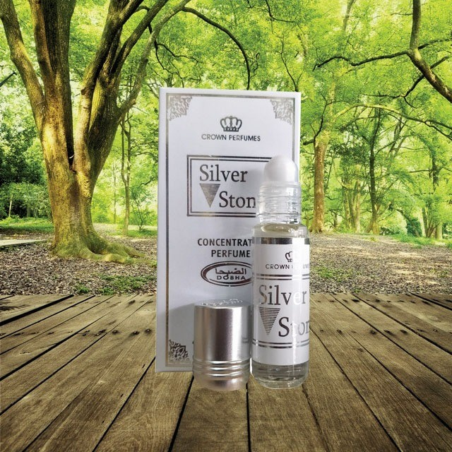 parfum dobha rol on 6 ml aroma silver stone non alkohol