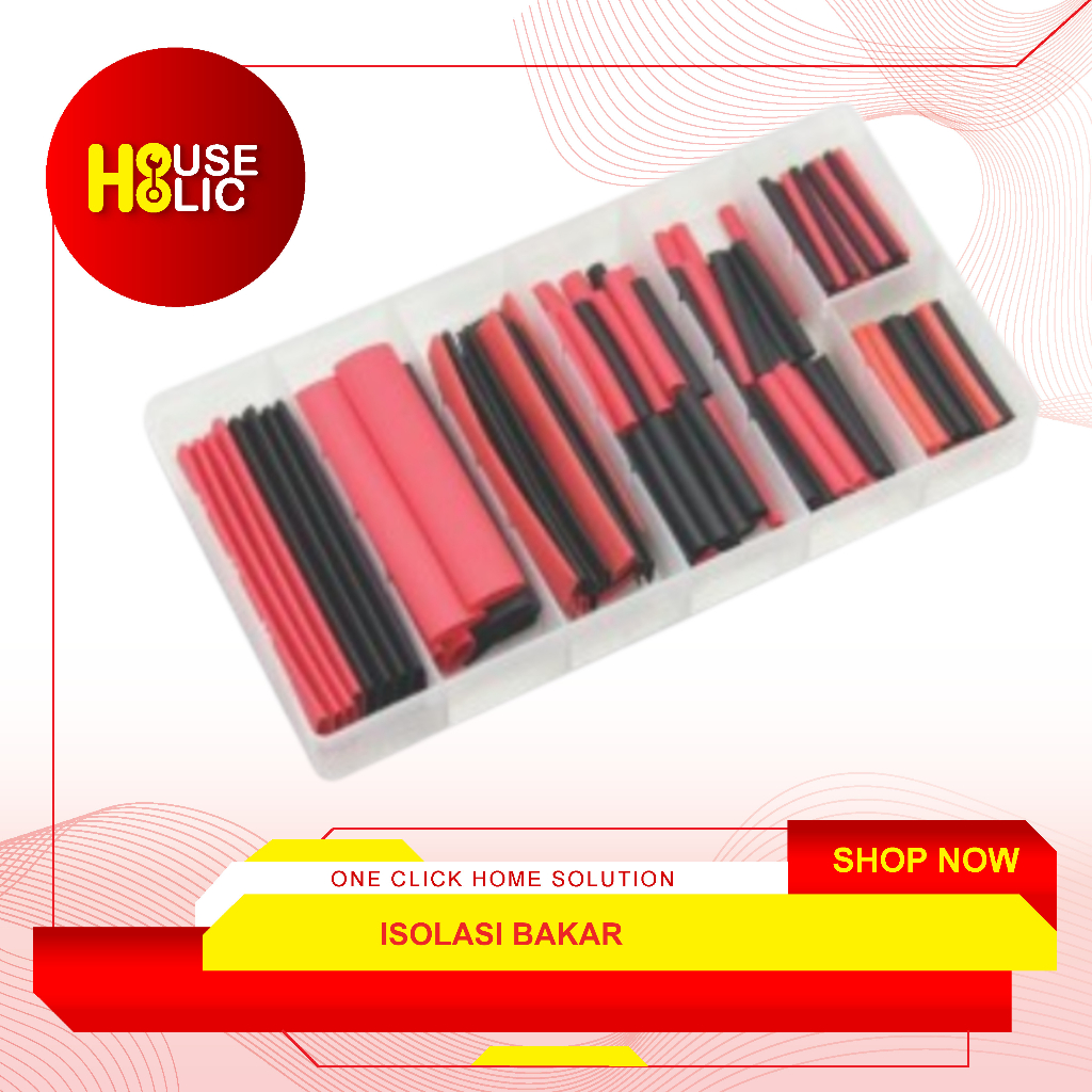 Isolasi Bakar Sambung Kabel Set 127 Pcs / Isolasi Listrik Bakar Kabel
