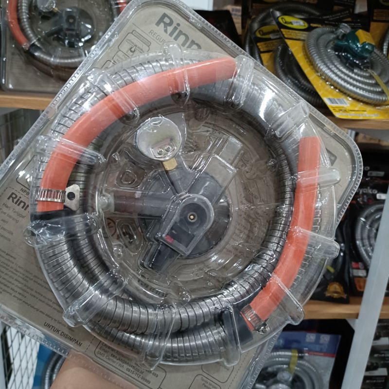 Selang gas dan regulator Rinnai 1,8m