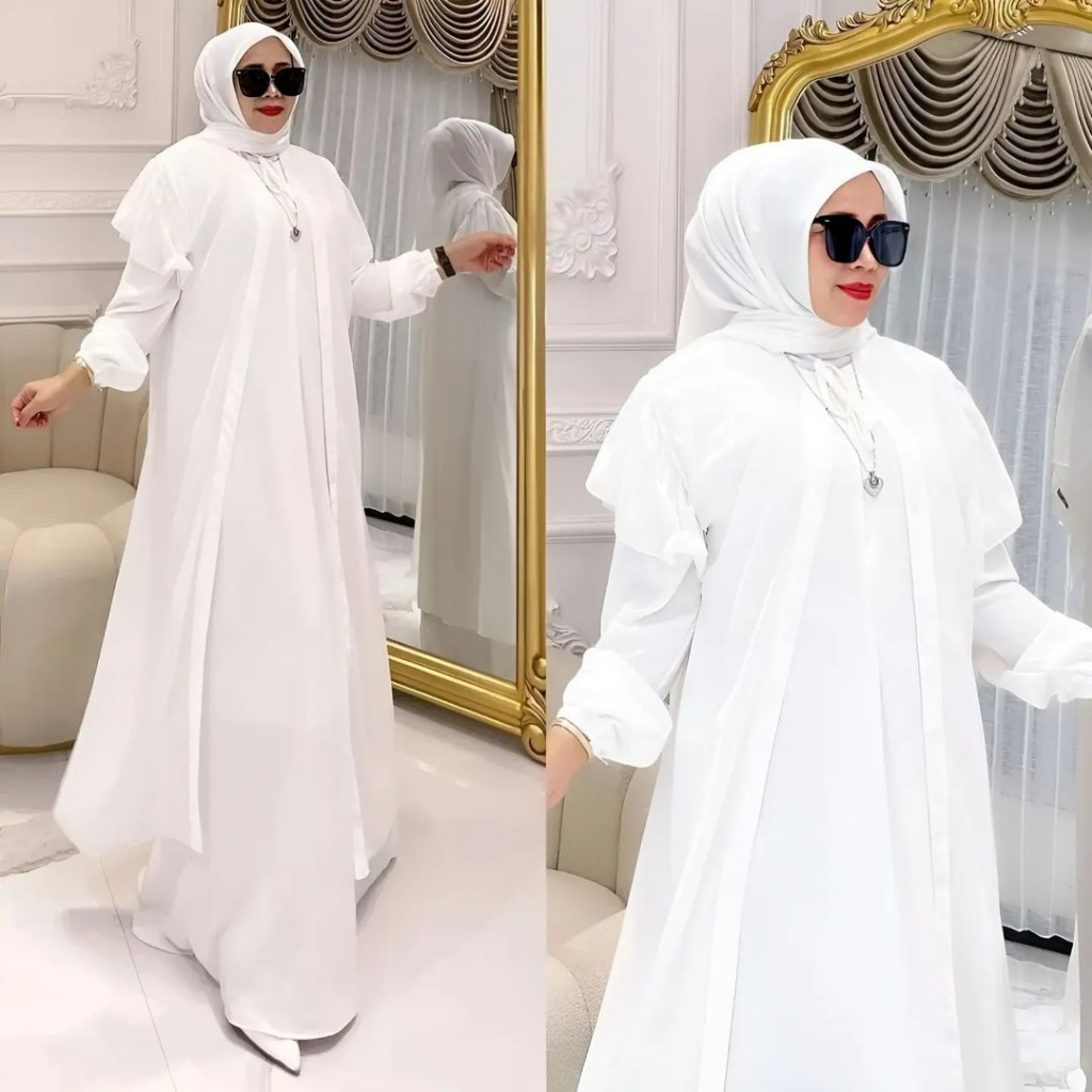 Gamis Terbaru KARIN DRESS BO M L XL Dan XXL BUSUI Bahan CRINKLE AIRFLOW Baju Gamis Wanita Terbaru Ju