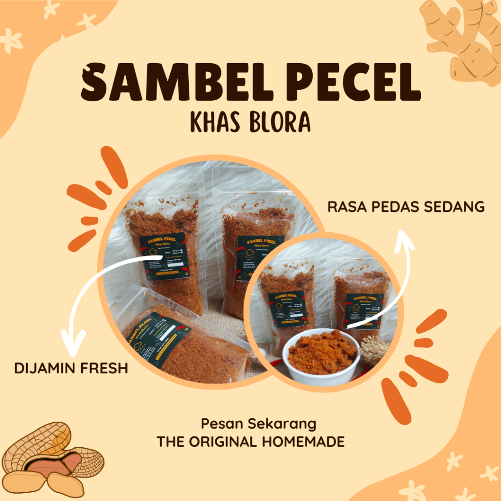 

Sambel Pecel Khas Blora Sambel Pecel Homemade Full Kacang dan Tanpa Bahan Pengawet 250 gram